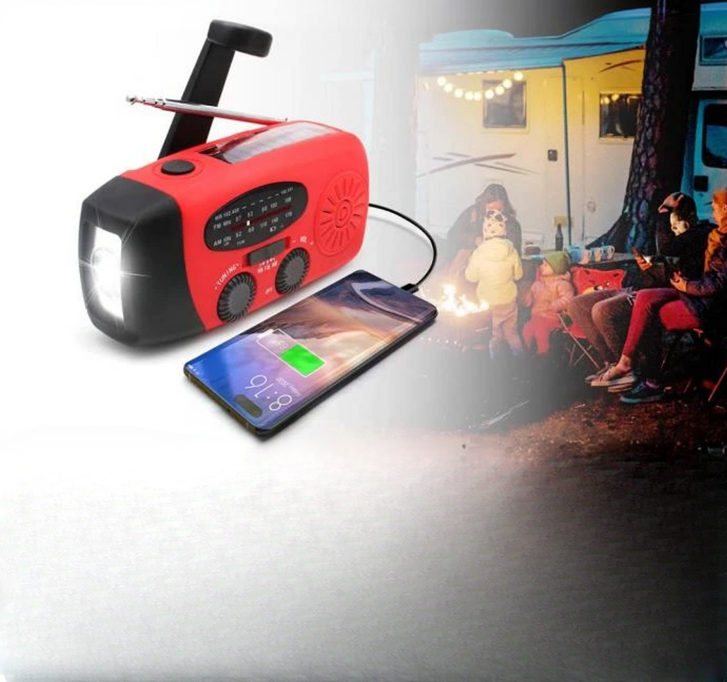 Skorter | All in One Emergency Radio with Solar Power and Power Bank
