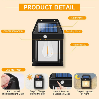 Skorter | 2 Set Solar Wall Lamp Outdoor