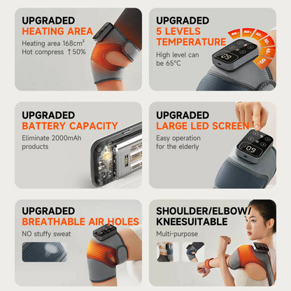 Skorter | Cordless Knee Massager with Heat Vibration for Pain Relief