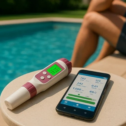 Skorter | Digital Pool Tester PH and Chlorine Measuring Device for Easy Water Analysis