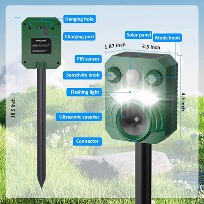 Skorter | Advanced Ultrasonic Outdoor Cat and Dog Deterrent