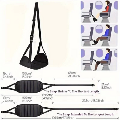 Skorter | 2-Pack Foot Hammock, Portable Travel & Under-Desk Leg Rest with Adjustable Straps