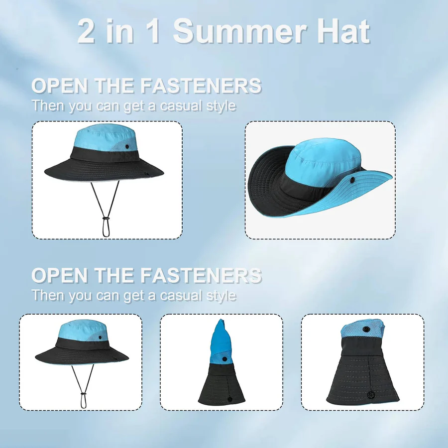 Skorter | Foldable Sun Hat, UV Protection Fisherman Style with Adjustable Strap
