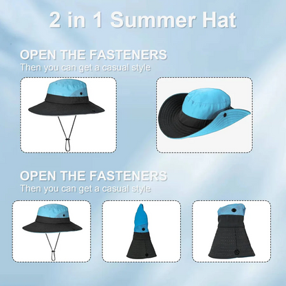 Skorter | Foldable Sun Hat, UV Protection Fisherman Style with Adjustable Strap