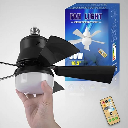 Skorter | Ceiling Light Fan with LED, E27 Socket Mount with Remote Control