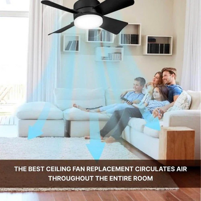 Skorter | Ceiling Light Fan with LED, E27 Socket Mount with Remote Control