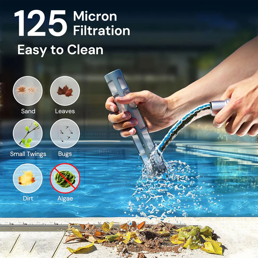 Skorter | Cordless Pool Cleaner, Rechargeable with Interchangeable Heads