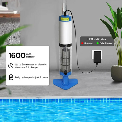 Skorter | Cordless Pool Cleaner, Rechargeable with Interchangeable Heads