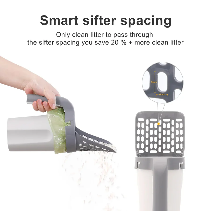 Skorter | All in One Cat Litter Scoop, Gray