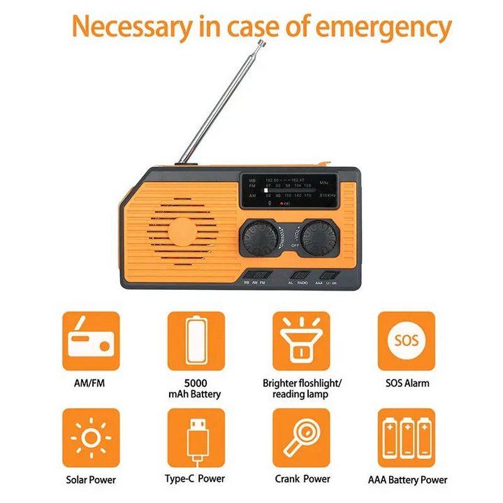 Skorter | Solar Hand Crank Emergency Radio