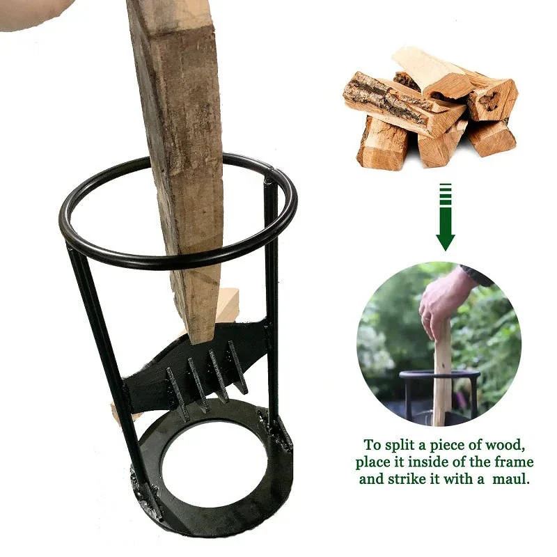 Skorter | Cast Iron Firewood Splitter, Manual Log Splitting Tool