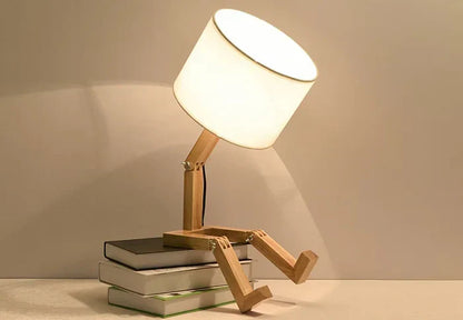 Skorter | Wooden Table Lamp with Book Holder – Modern Design for Your Home