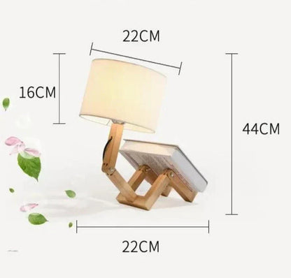 Skorter | Wooden Table Lamp with Book Holder – Modern Design for Your Home
