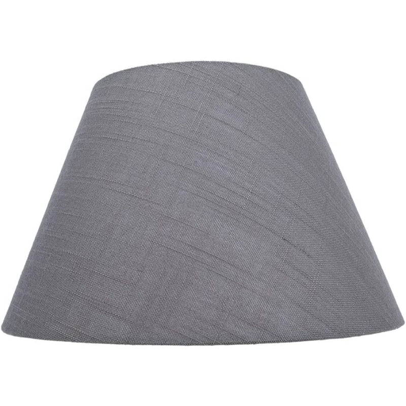 Skorter | Medium lampshade, barrel fabric lampshade for table lamp and floor lamp, 7x13x7.8 inches, natural ventilated linen, handmade, spider (white)