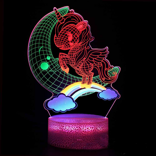 Skorter | LumiUnicorn - 3D LED Night Light with Color Change and Magical Design