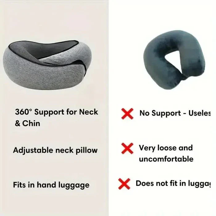 Skorter | Snail Style Memory Foam, Travel Curved Neck Pillow