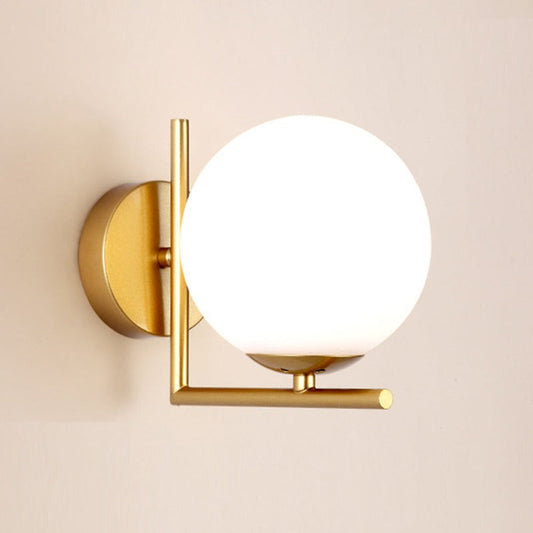 Skorter | SphereGlow - Modern Round Wall Lamp with Glass Sphere