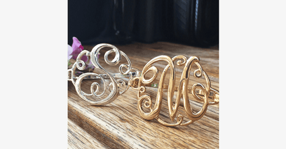 Skorter | The New Trendy Monogram Initial Script Bracelet