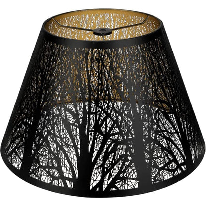 Skorter | Medium lampshade, barrel fabric lampshade for table lamp and floor lamp, 7x13x7.8 inches, natural ventilated linen, handmade, spider (white)