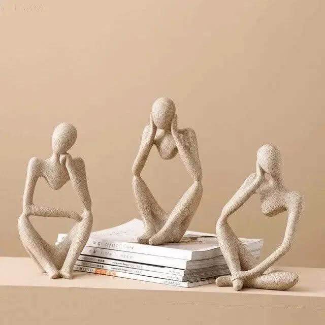Skorter | Abstract Thinker Resin Sculpture – Home Decor