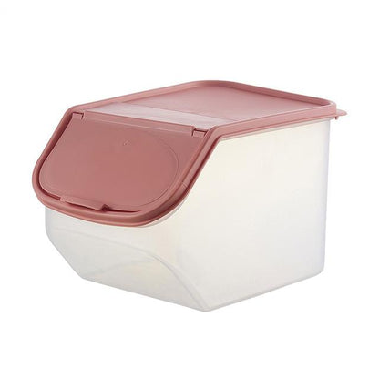 Skorter | Dried Food Storage Sealed Box with Measuring Cup Plastic Kitchen Granulated Sugar Flour Rice Container Bean Grain Storage Organizer