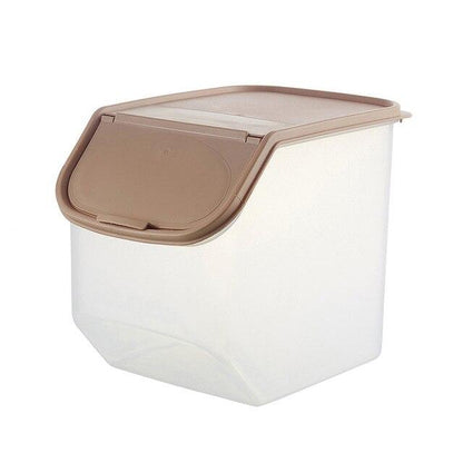Skorter | Dried Food Storage Sealed Box with Measuring Cup Plastic Kitchen Granulated Sugar Flour Rice Container Bean Grain Storage Organizer