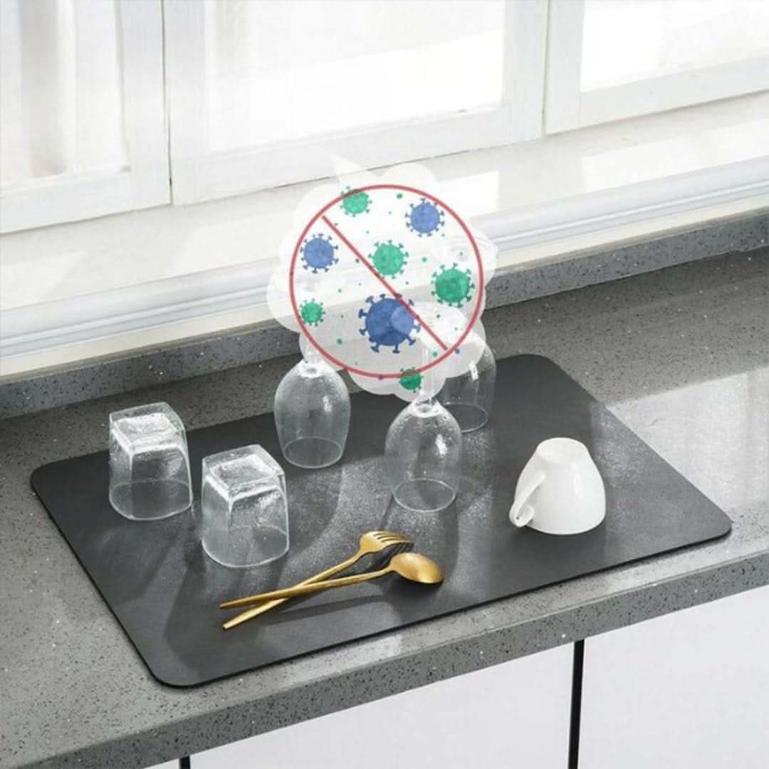 Skorter | Absorbent Dish Drying Mat Non-Slip Kitchen