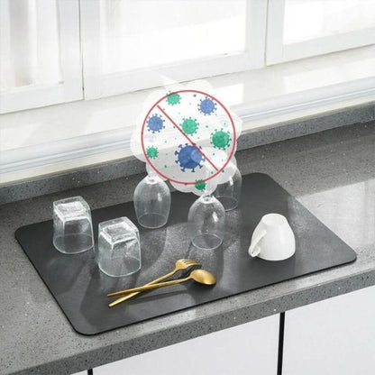 Skorter | Absorbent Dish Drying Mat Non-Slip Kitchen