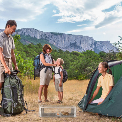 Skorter | Double Door Rat Teft Cag Human with 2 Removable U Form Rod