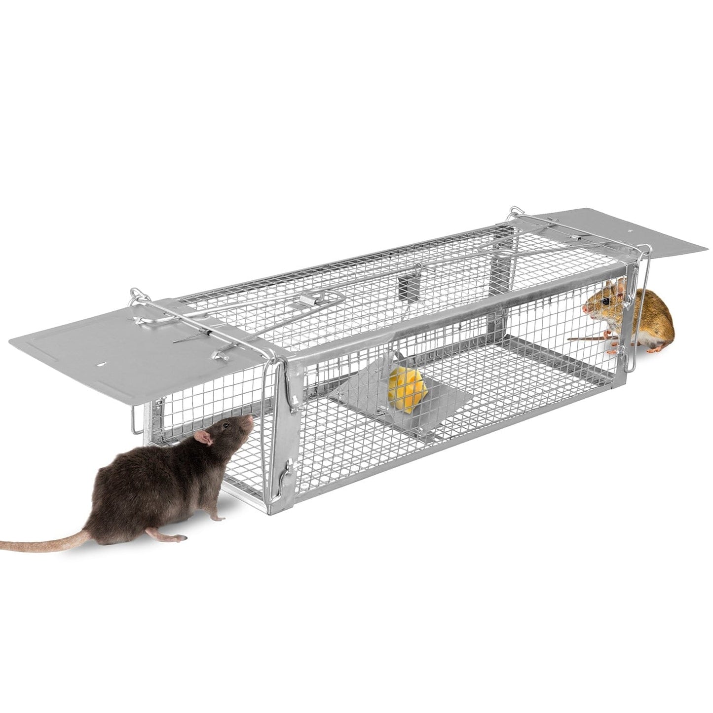 Skorter | Double Door Rat Teft Cag Human with 2 Removable U Form Rod