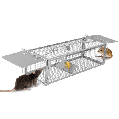 Skorter | Double Door Rat Teft Cag Human with 2 Removable U Form Rod