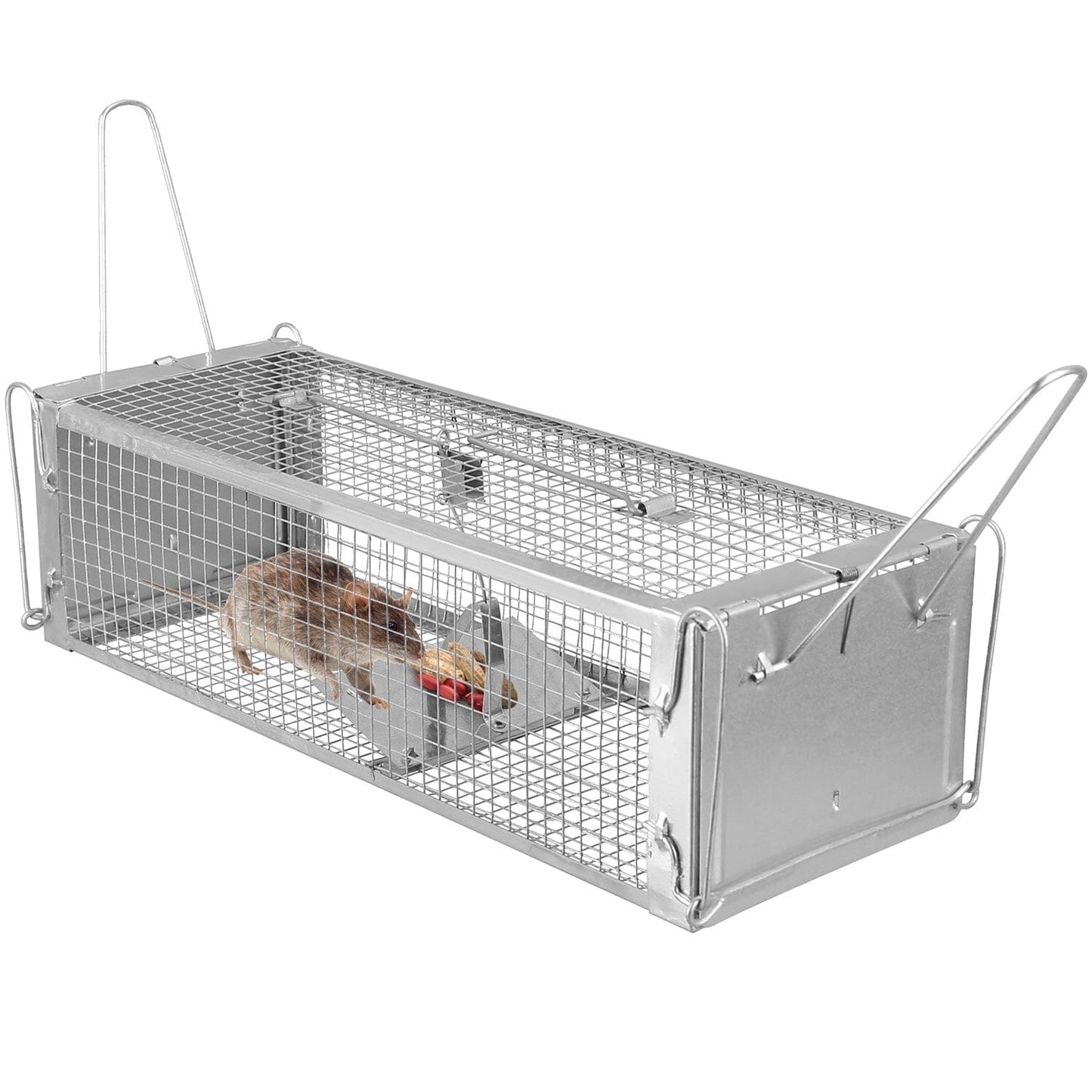 Skorter | Double Door Rat Teft Cag Human with 2 Removable U Form Rod