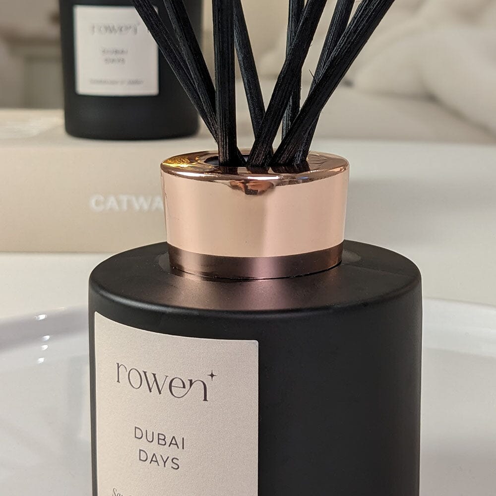 Skorter | Dubai Days Black & Rose Gold Reed Diffuser - Sandalwood & Amber 120ml