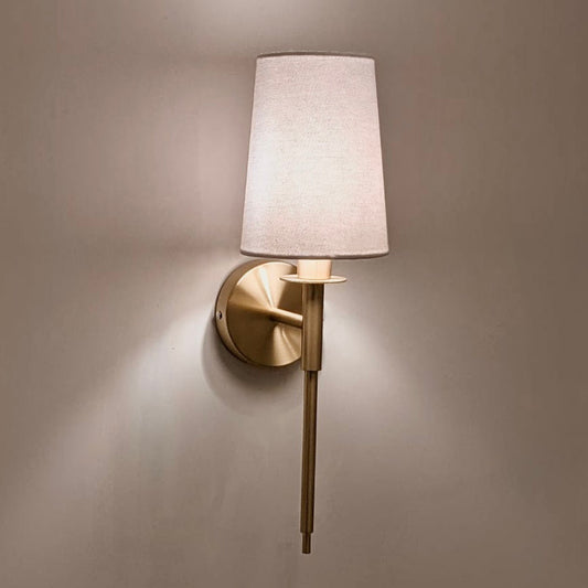Skorter | Dulcie Gold Wall Lamp with White Shade