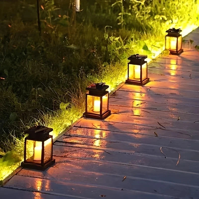 Skorter | Solar LED Lantern with Light Wire and Hanging Clip – Waterproof Garden Lighting for Terrace and Balcony