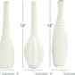 Skørter | Set of 3 ceramic slim textured bottle jars with varying patterns
