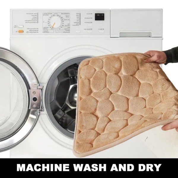 Skorter | Cobblestone Embossed Bathroom Bath Mat