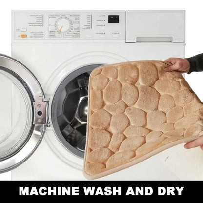 Skorter | Cobblestone Embossed Bathroom Bath Mat