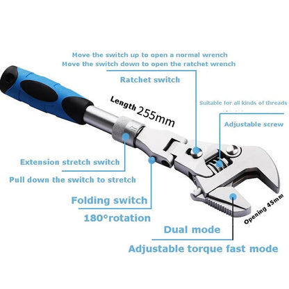 Skorter | 5 In 1 Telescopic Shaking Head Ratchet Wrench