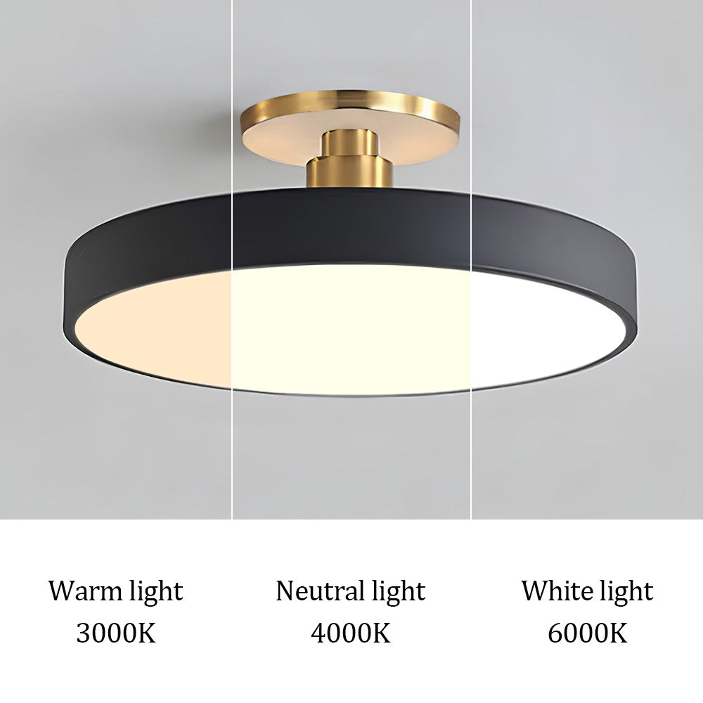 Skorter | Modern LED Semi Flush Mount Ceiling Light | Energy-Saving. Durable Design for Hallway. Dining Room & Living Room