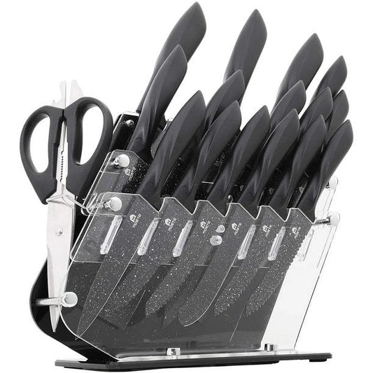 Skorter | 16 Piece Ceramic Coated Knife Block Set with Scissors