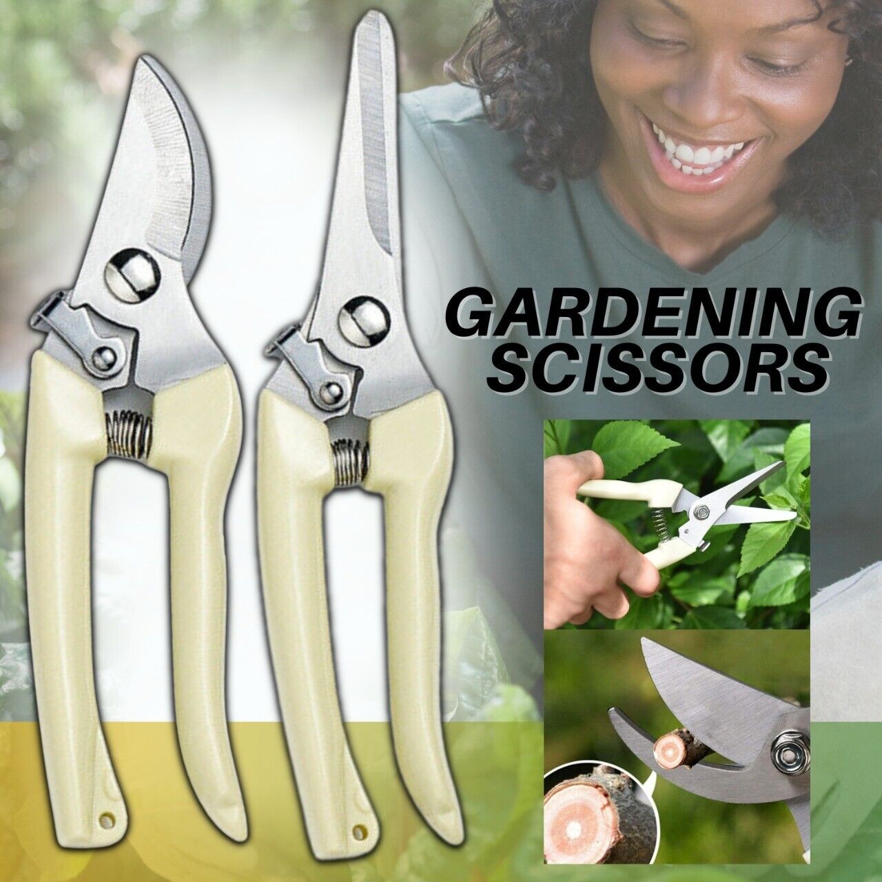 Skorter | 2-pack Pruning Shears Cutter Home Garden Plant Shears Branch Garden Pruner
