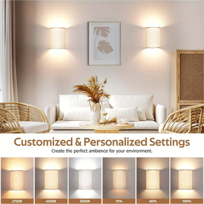 Skorter | RadiantWall Wireless Wall Lights (2-Pack) – Rechargeable LED Lamps with Remote Control