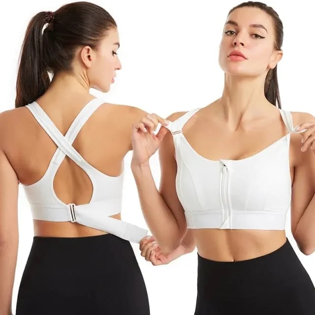 Skorter | Wireless Support Super Tight Impact Resistant Zip Sports Bra
