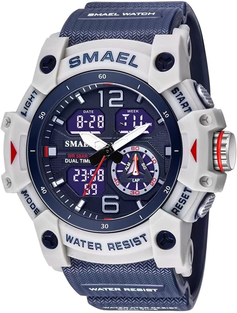 Skorter | Men's waterproof sports wristwatch with date and multifunction LED alarm stopwatch