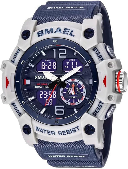 Skorter | Men's waterproof sports wristwatch with date and multifunction LED alarm stopwatch