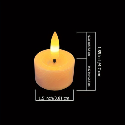 Skorter | Pack of 6 LED tea lights with remote control – Romantic, flashing lights for Valentine's Day