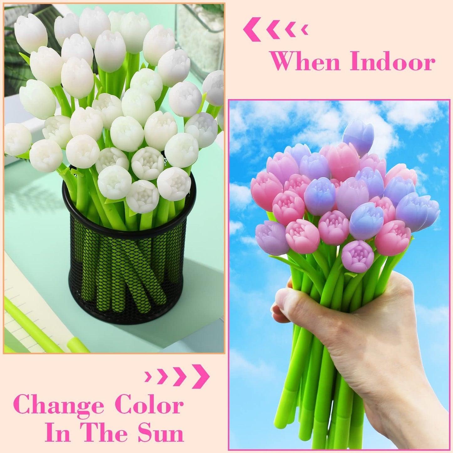 Skorter |  Color-changing tulip ballpoint pens(set of 6)
