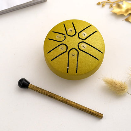 Skorter | BUDDHA STONES MINI STEEL TONGUE DRUM 3 INCH SOUND HEALING DRUM KIT