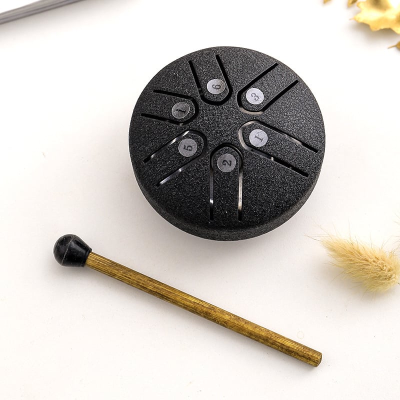 Skorter | BUDDHA STONES MINI STEEL TONGUE DRUM 3 INCH SOUND HEALING DRUM KIT